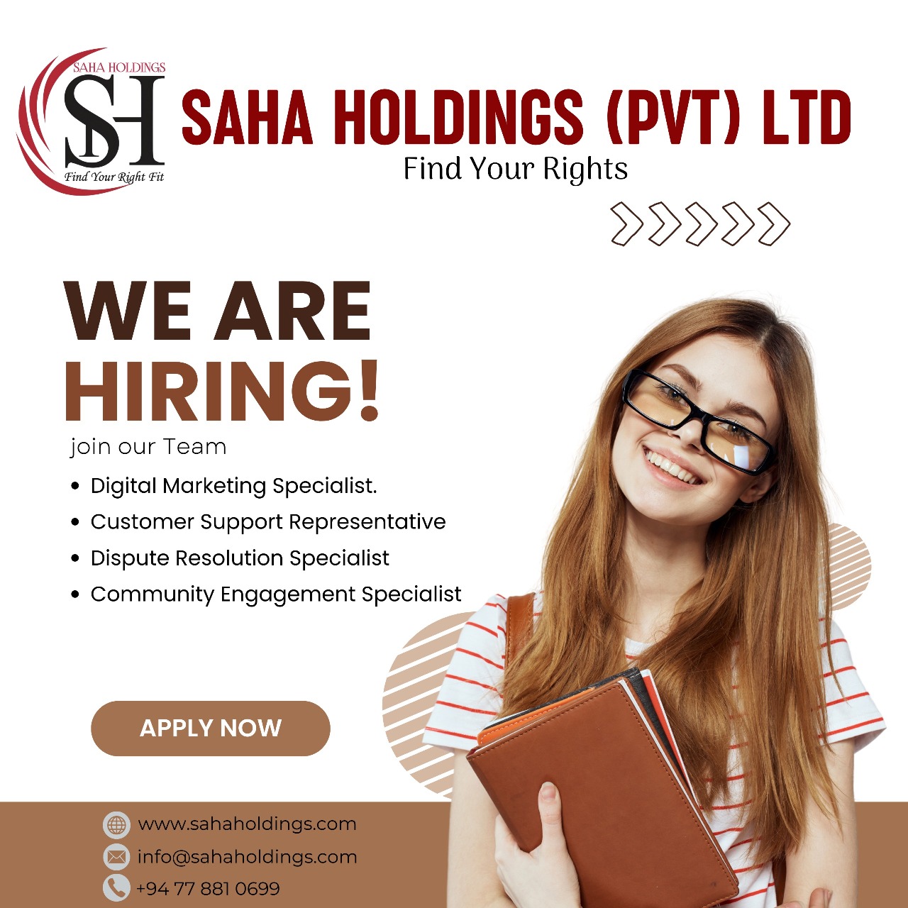 💥 SAHA HOLDINGS (PVT) LTD 💥 NOW HIRING!